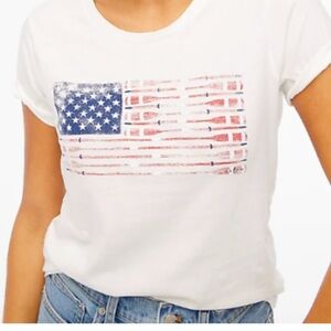 J Crew NWT American flag oars‎ collector tee T-shirt women’s size XS